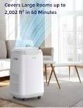 Nuwave OxyPure ZERO Smart Air Purifier, Large Area up to 2,002 Sq Ft, Dual 4-Stage Air Filtration, Adjustable 30°, 60°, 90° Vents, Washable & Reusable Filters for ZERO Waste & Replacements, White