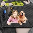 Back Seat Extender for Dogs, Waterproof Dog Car Seat Cover Hard Bottom Holds 400lbs, Sturdy Pets Backseat Protector with Mesh Window and Storage Pocket for Car SUV