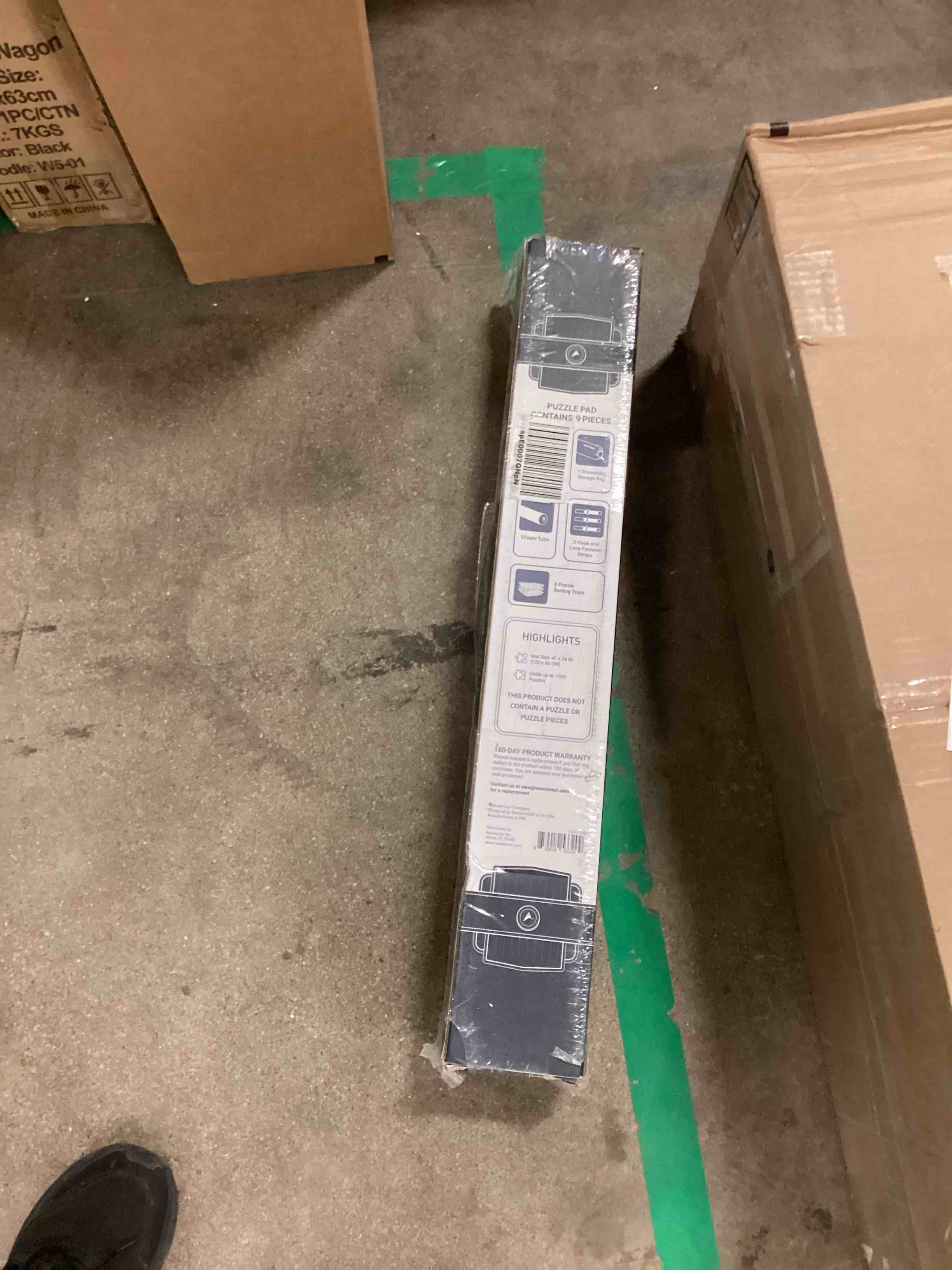 Newverest Jigsaw Puzzle Mat Roll Up, Saver Pad 46” x 26” Portable Keeper Up to 1500 pieces with Non-Slip Rubber Bottom and Smooth Polyester Top + 3 Puzzle Sorting Trays and Travel-Friendly Storage Bag