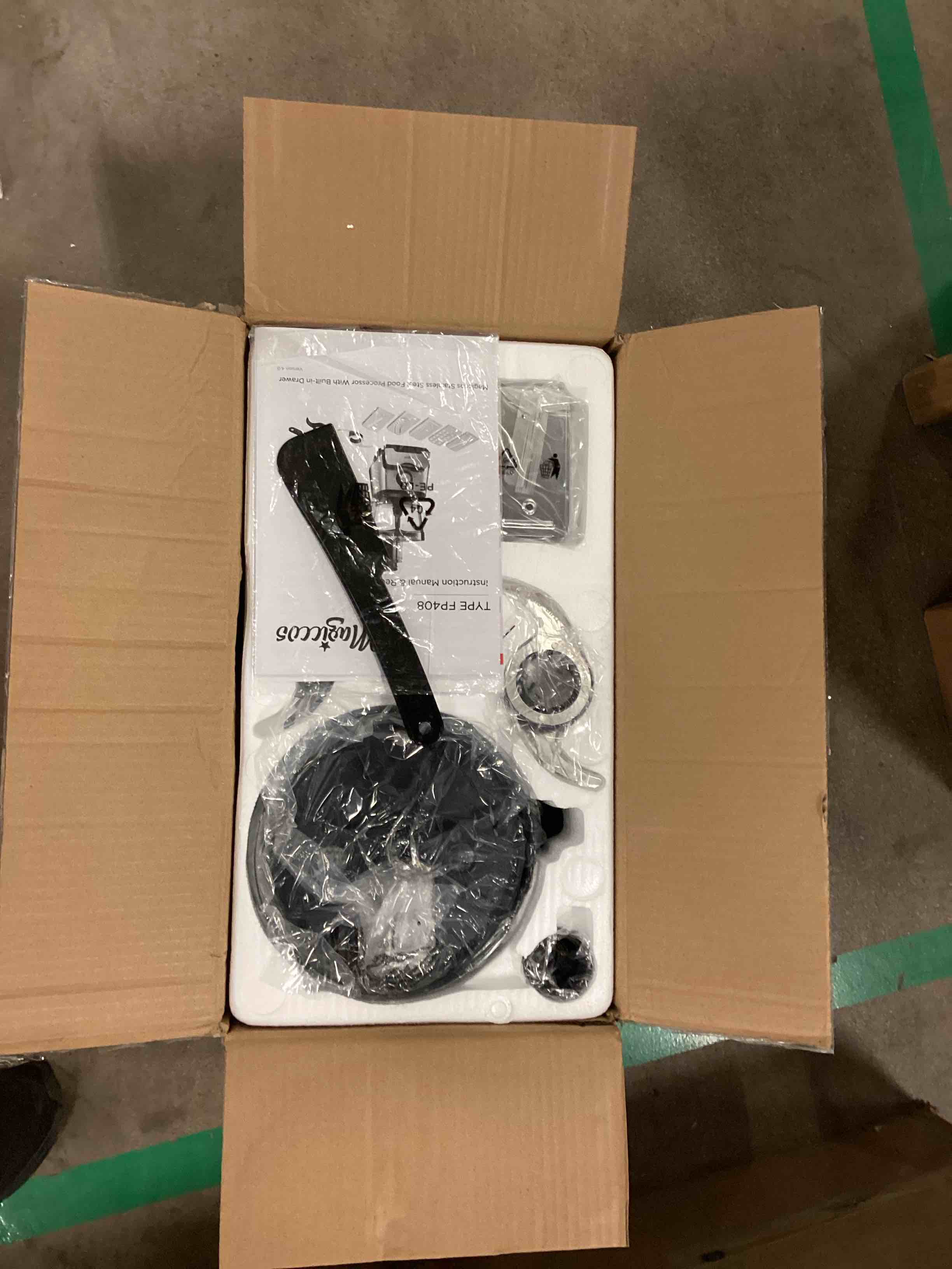 Magiccos 14-Cup French-Fry-Cutter Storage-Drawer Food-Processor - Large Feed Chute, Built-in Storage Drawer, Cheese Shredding, Meat Chopping, Shredding and Slicing, Mixing and Doughing, for Home Use