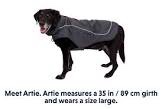RUFFWEAR, Overcoat Fleece Lined Water Resistant Cold Weather Jacket for Dog,L 
