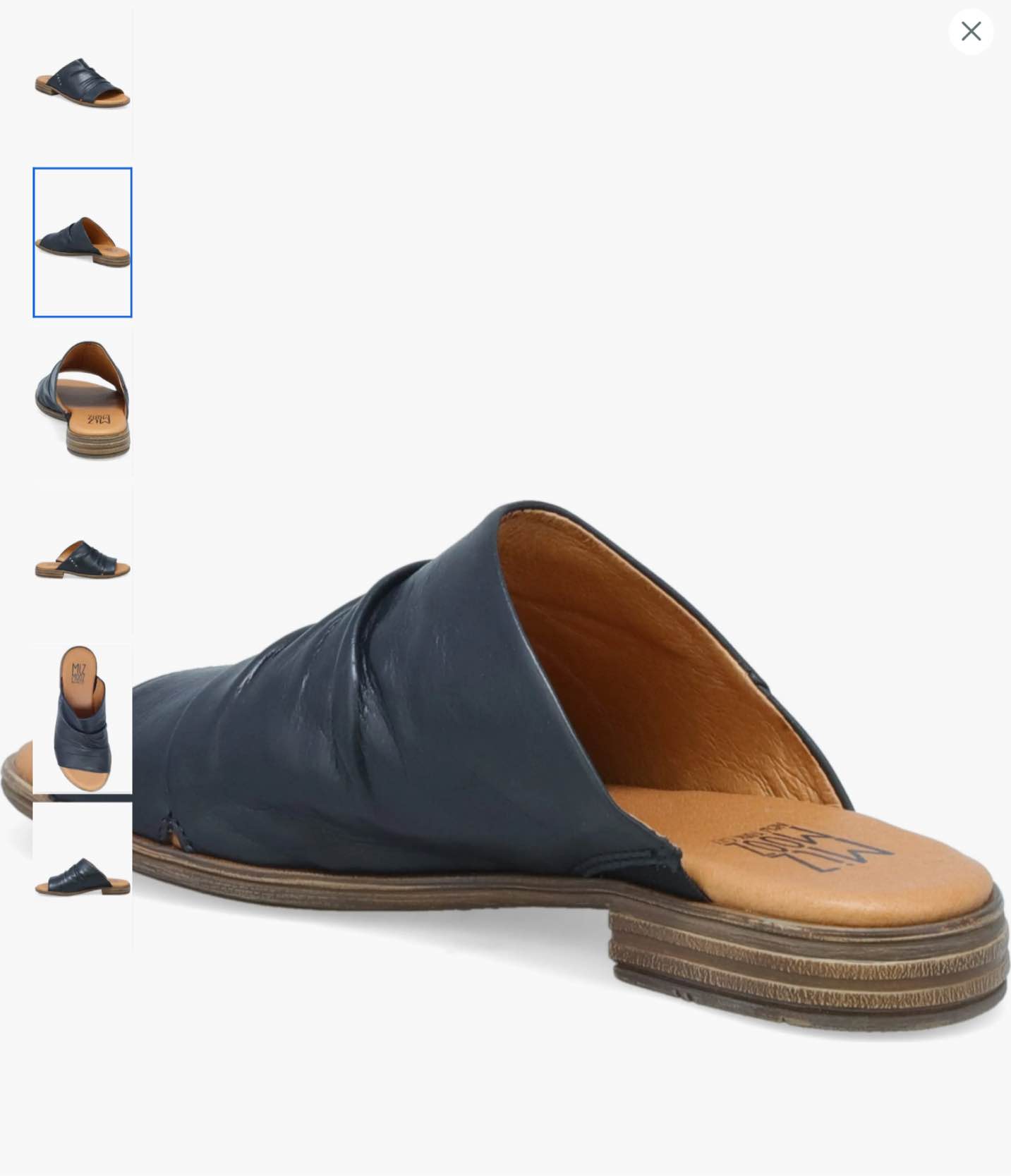 Miz Mooz Leather Wide Width Slide Sandals - Dandelion, Size 7. 