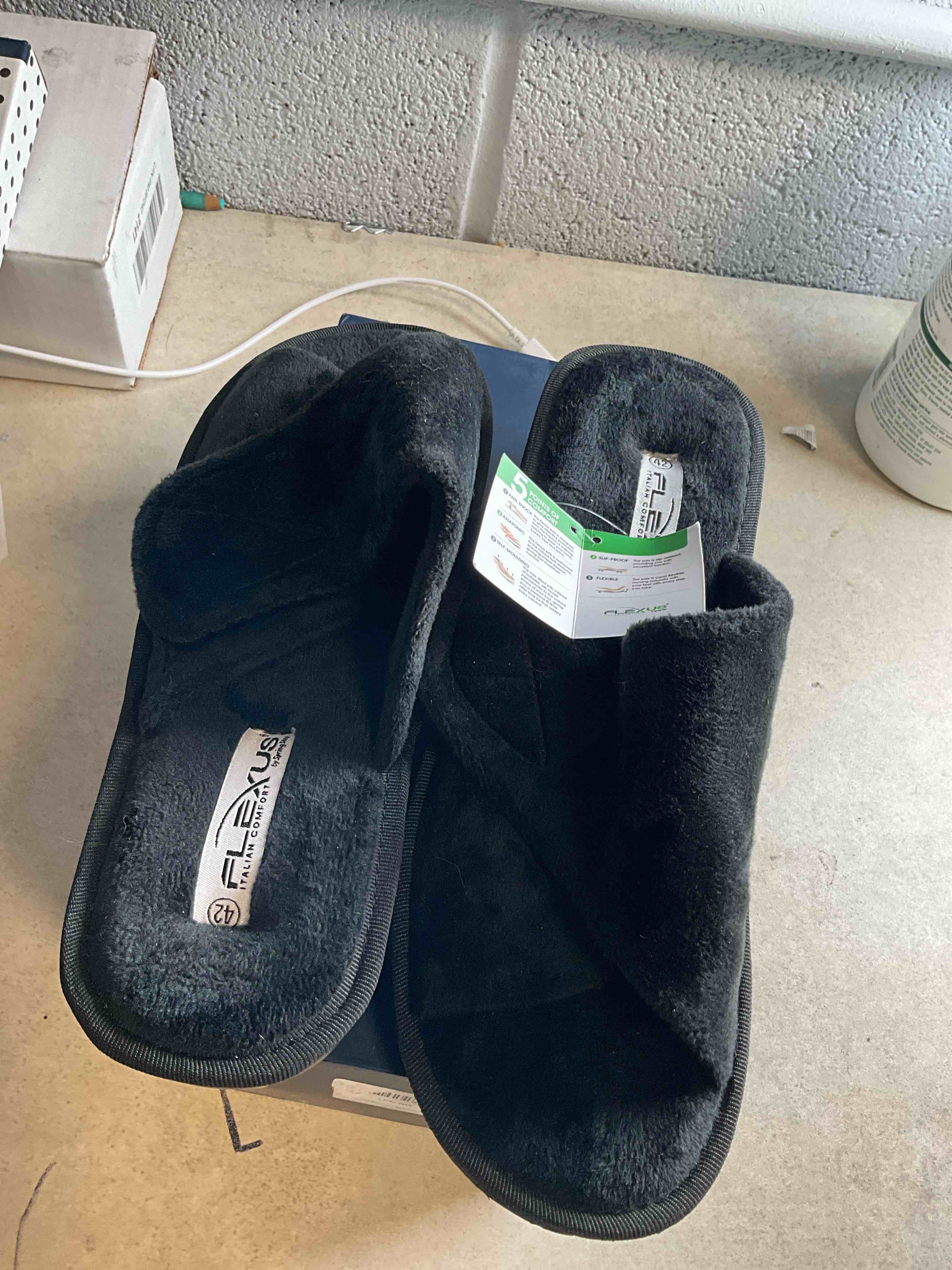 flexus slide black womens size 42
