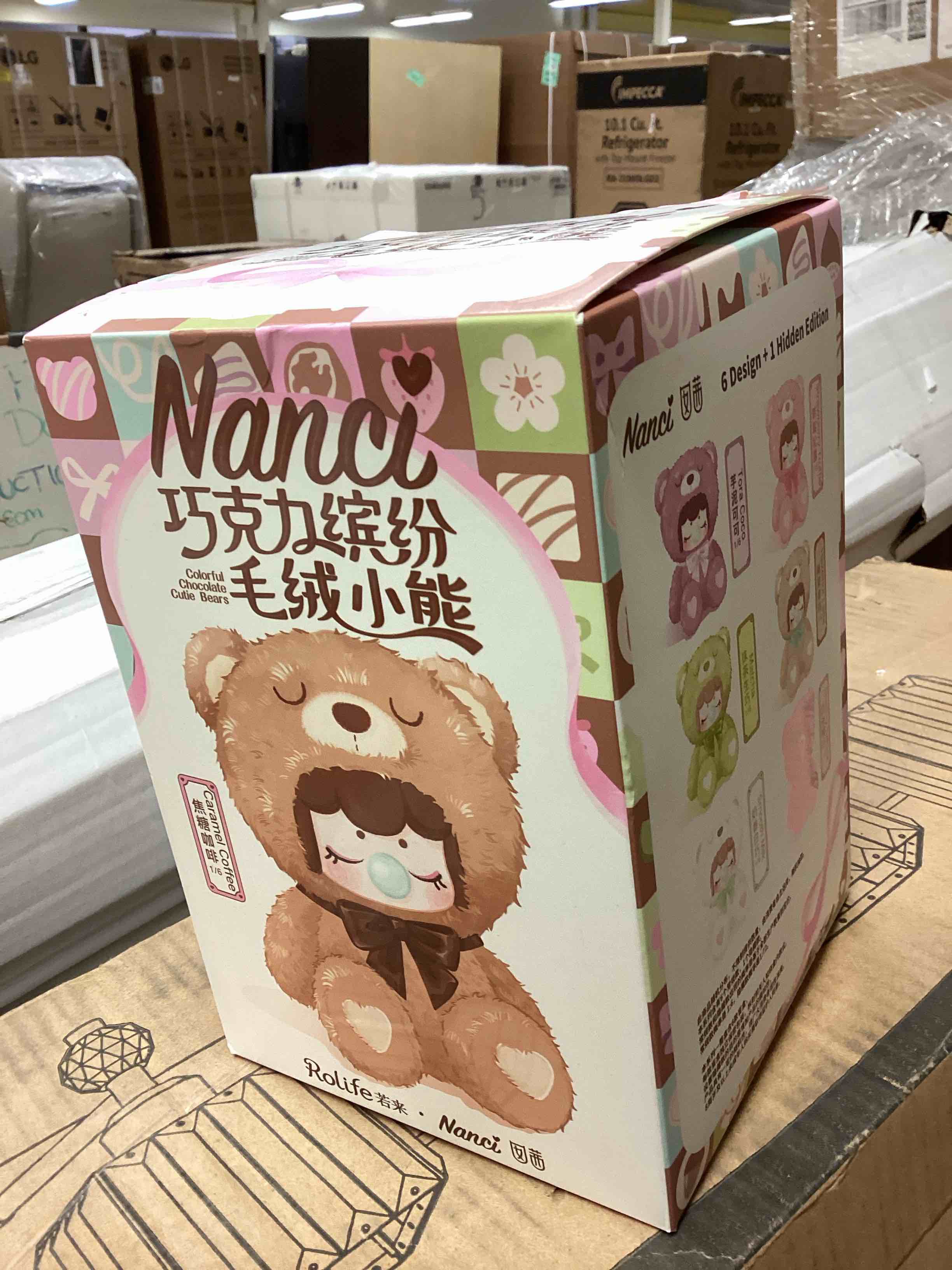 Condition photo showing New/Like New for Rolife Surprise Plush Dolls - Nanci Colorful Chocolate Cutie Bears