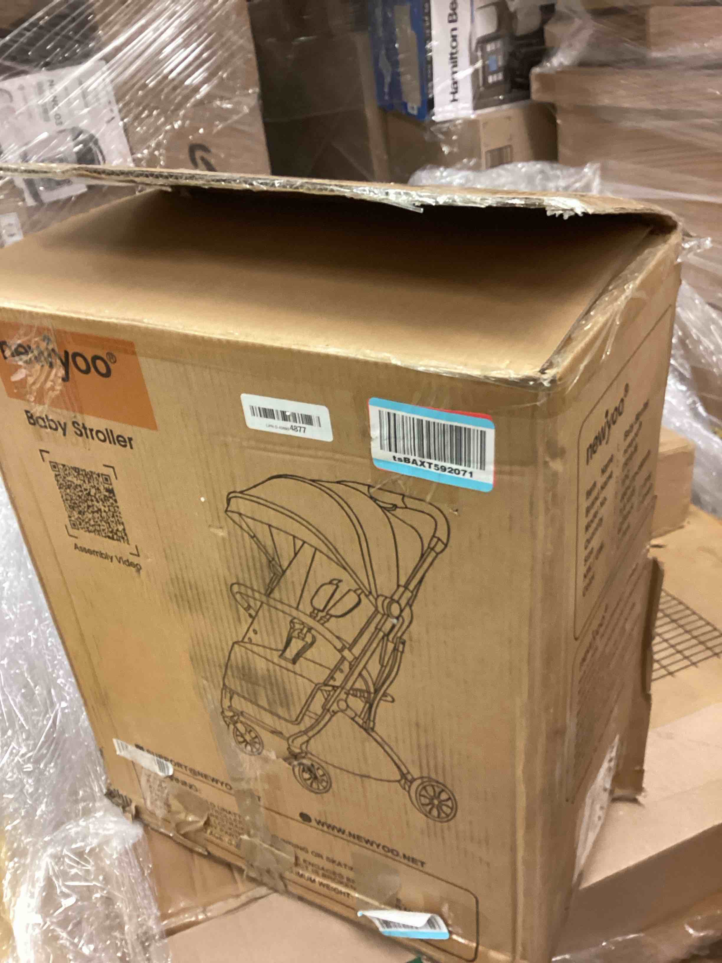 Condition photo showing Good Condition for newyoo GlideTow TR18M Compact Travel Stroller for Infant, Lightweight Foldable Baby/Toddlers Stroller with Luggage Handle & Cup Holder, One-Hand Easy Fold, Lay-Flat Seat, Black