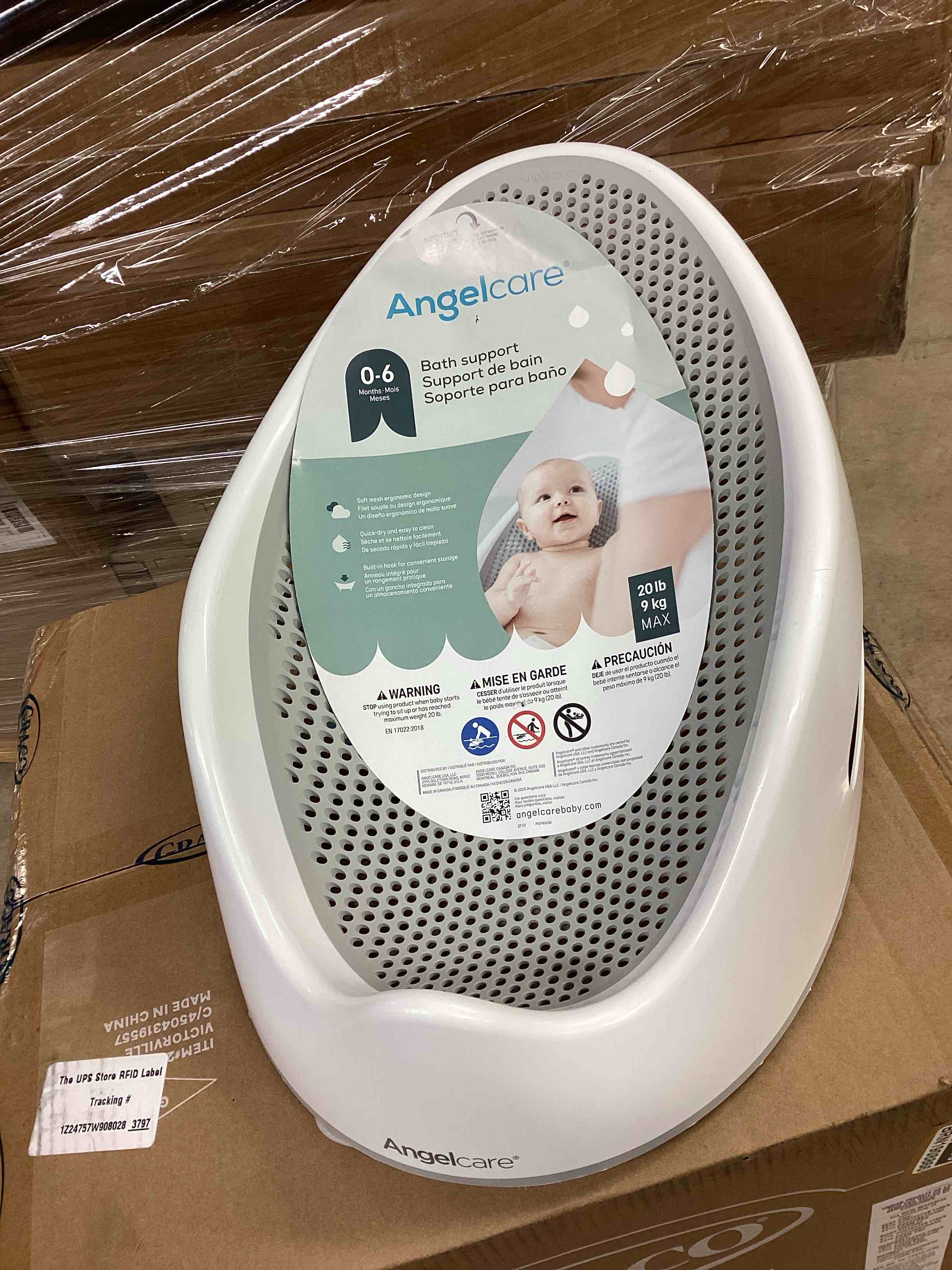 Condition photo showing New/Like New for Angelcare Baby Bath Support (Gray) | Ideal for Babies Less Than 6 Months Old