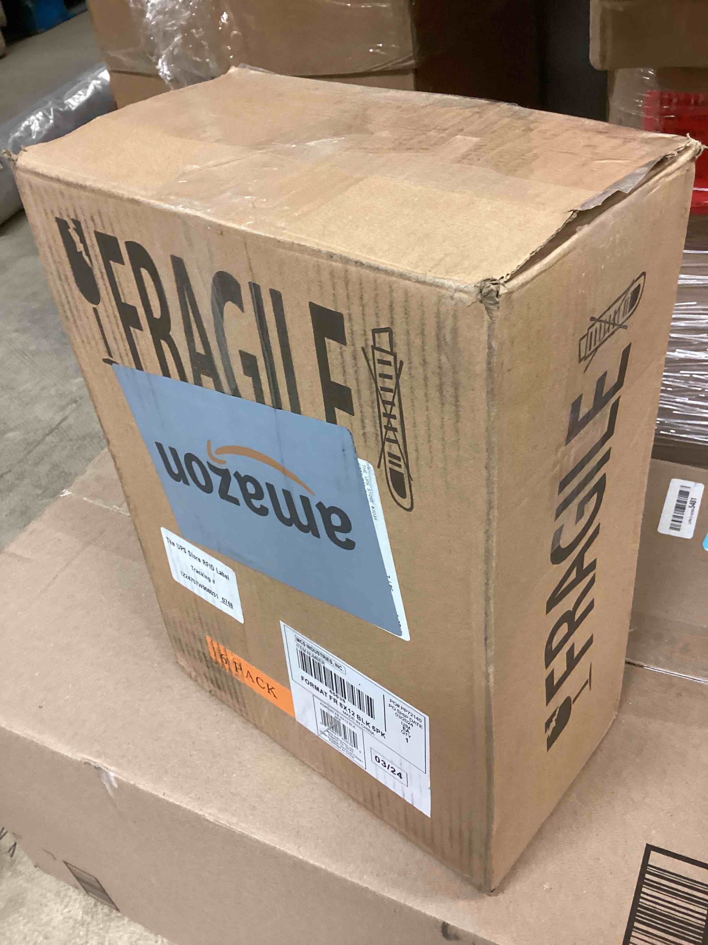 Condition photo showing Good Condition for MCS Format 8x12 Picture Frame Black, Gallery Wall Vertical & Horizontal Wall Hanging Picture Frame for Photos & Art Prints (6-Pack)