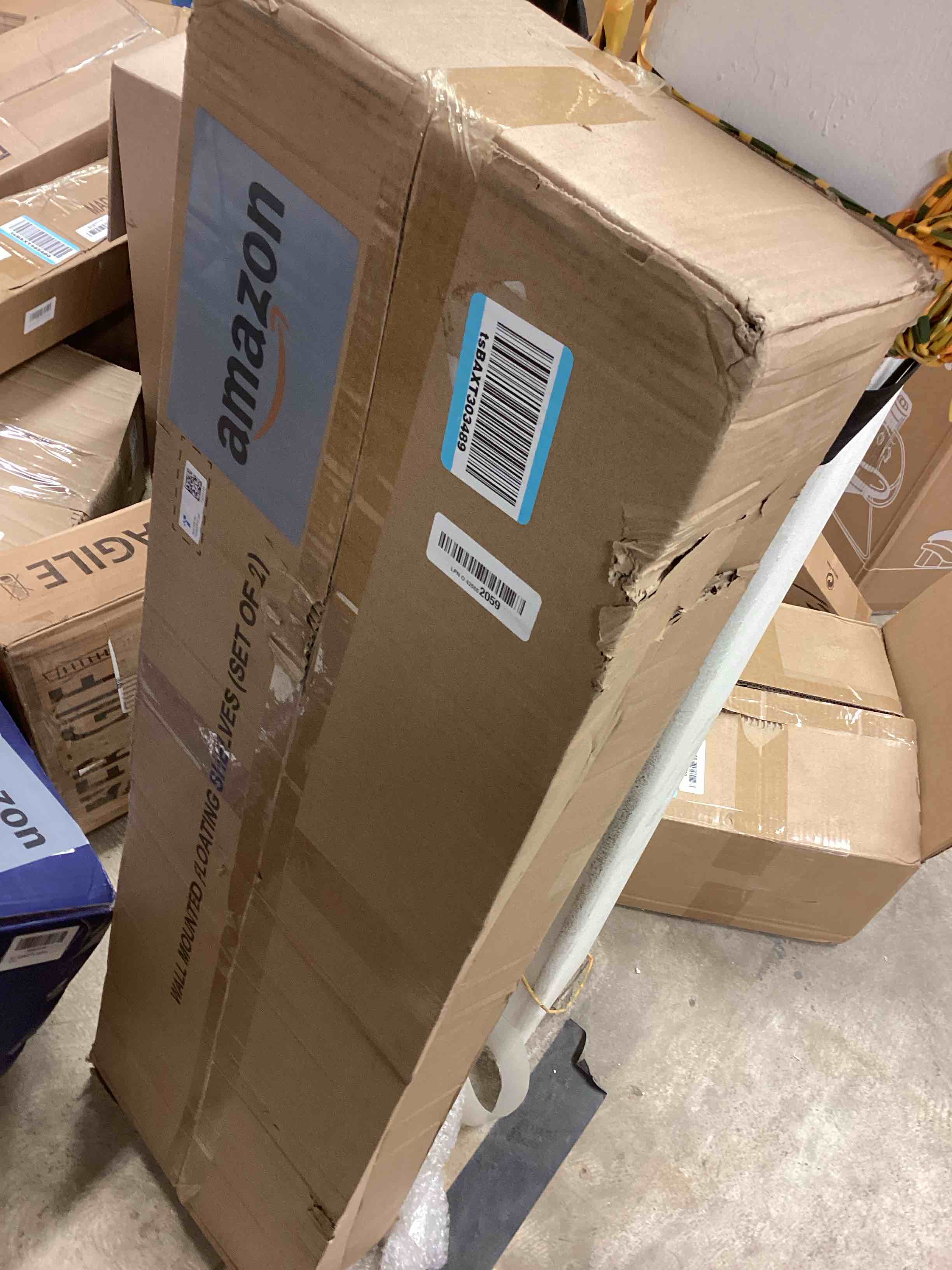 Condition photo showing Good Condition for BAYKA Floating Shelves for Wall, 36 inches Long Wall Mounted Rustic Wood Shelves for Bathroom, Bedroom, Living Room, Kitchen, Office, Hanging Shelf for Books/Storage/Decor(Black,Set of 2) A. Black - Universal Classic Style 36inches