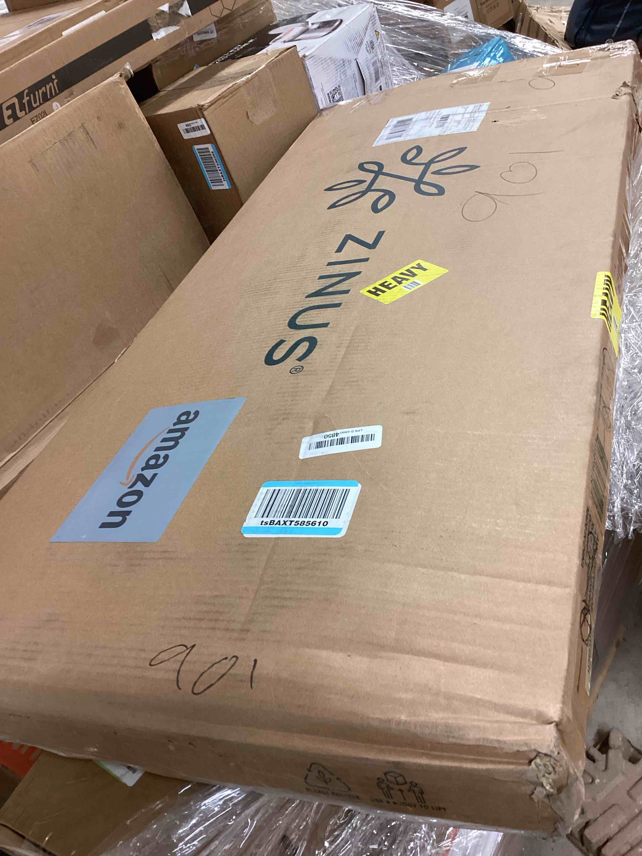 Condition photo showing Good Condition for ZINUS 14 Inch Elias Metal Platform Bed Frame, Steel Support, No Box Spring Needed, Easy Assembly, King Black King 14 Inch Headboard Compatible + Slats