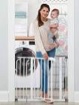 Regalo Easy Step 38.5-Inch Wide Walk Thru Baby Gate, Includes 6-Inch Extension Kit, Pressure Mount Kit, Wall Cups, Black