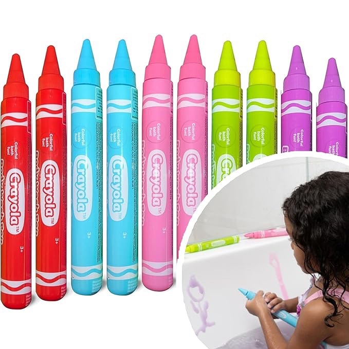 Crayola Scented Body Wash Pens, 25- Pack Washable Bath Paint in Assorted Colors, Non-Toxic for Toddlers and Kids Bathtime Fun