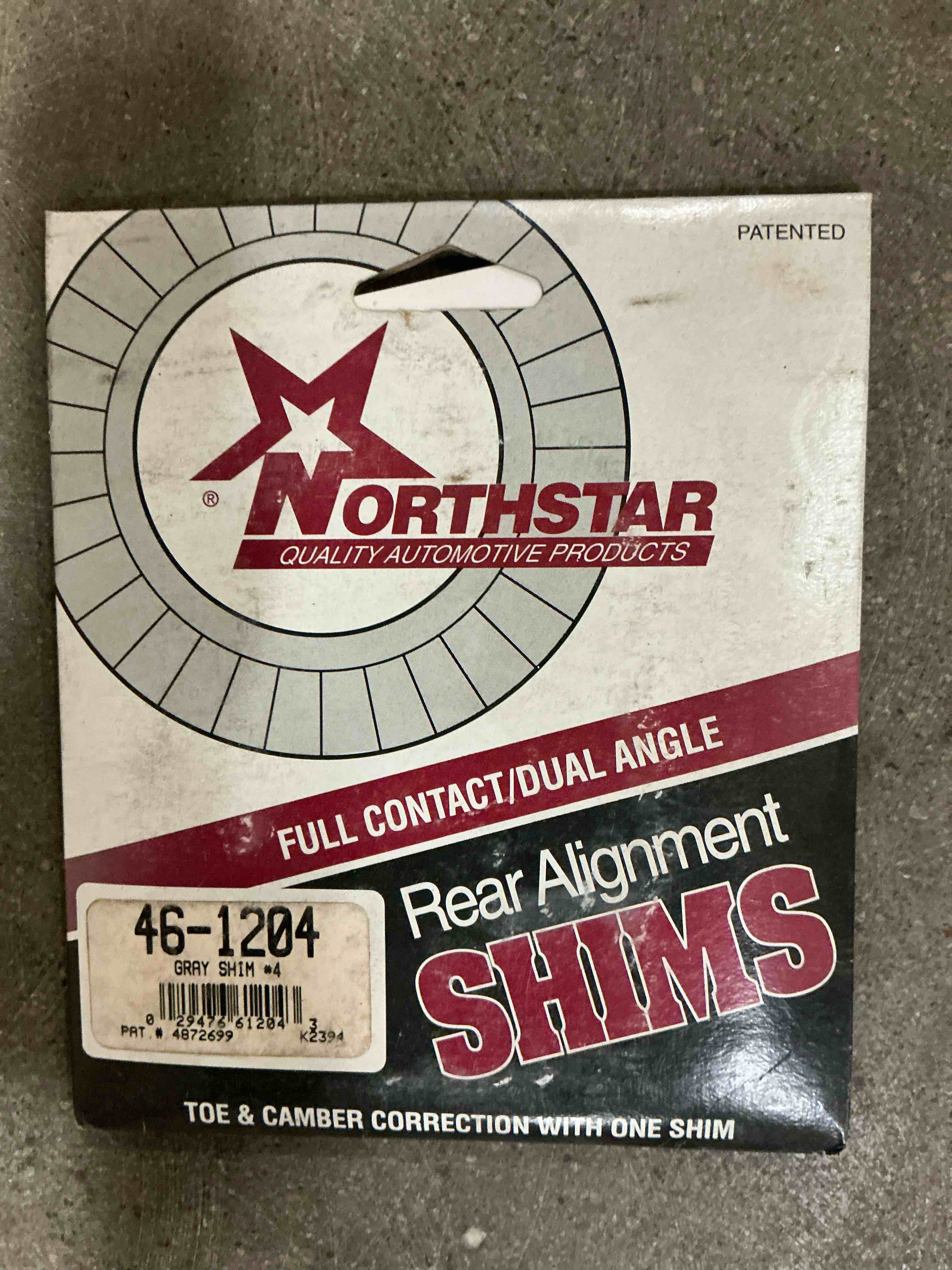 One (1) Northstar 46-1204 Full Contact Toe & Camber Shim (Gray) different sizes and styles 