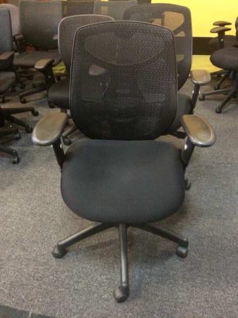 Used Black Mid Back Office Chairs by Keilhauer