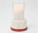 Fine porcelain hurricane with LED wax candle 5