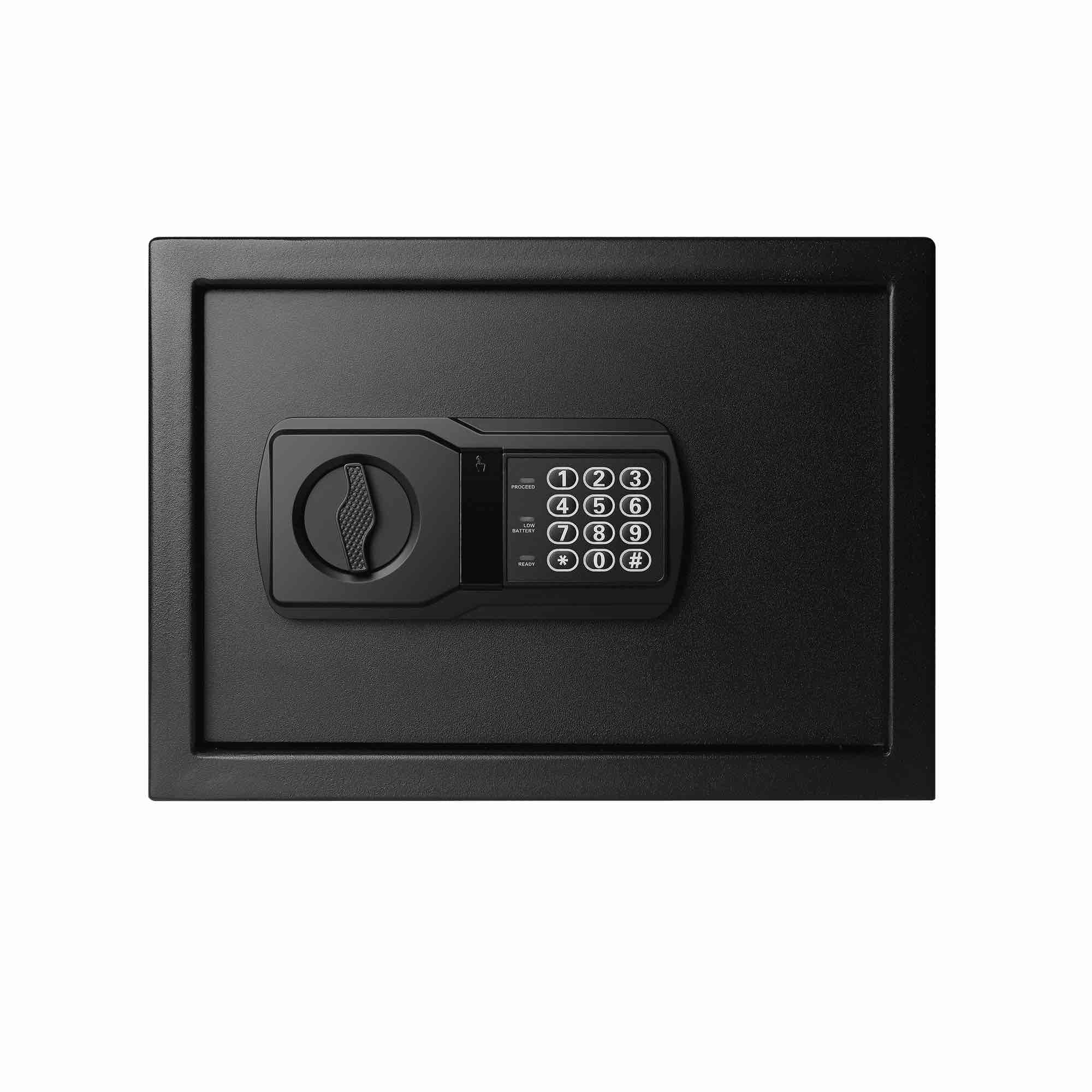Pen + Gear Safes Model 44E20 with Electronic Lock  Backup Key  1 Shelf  Black