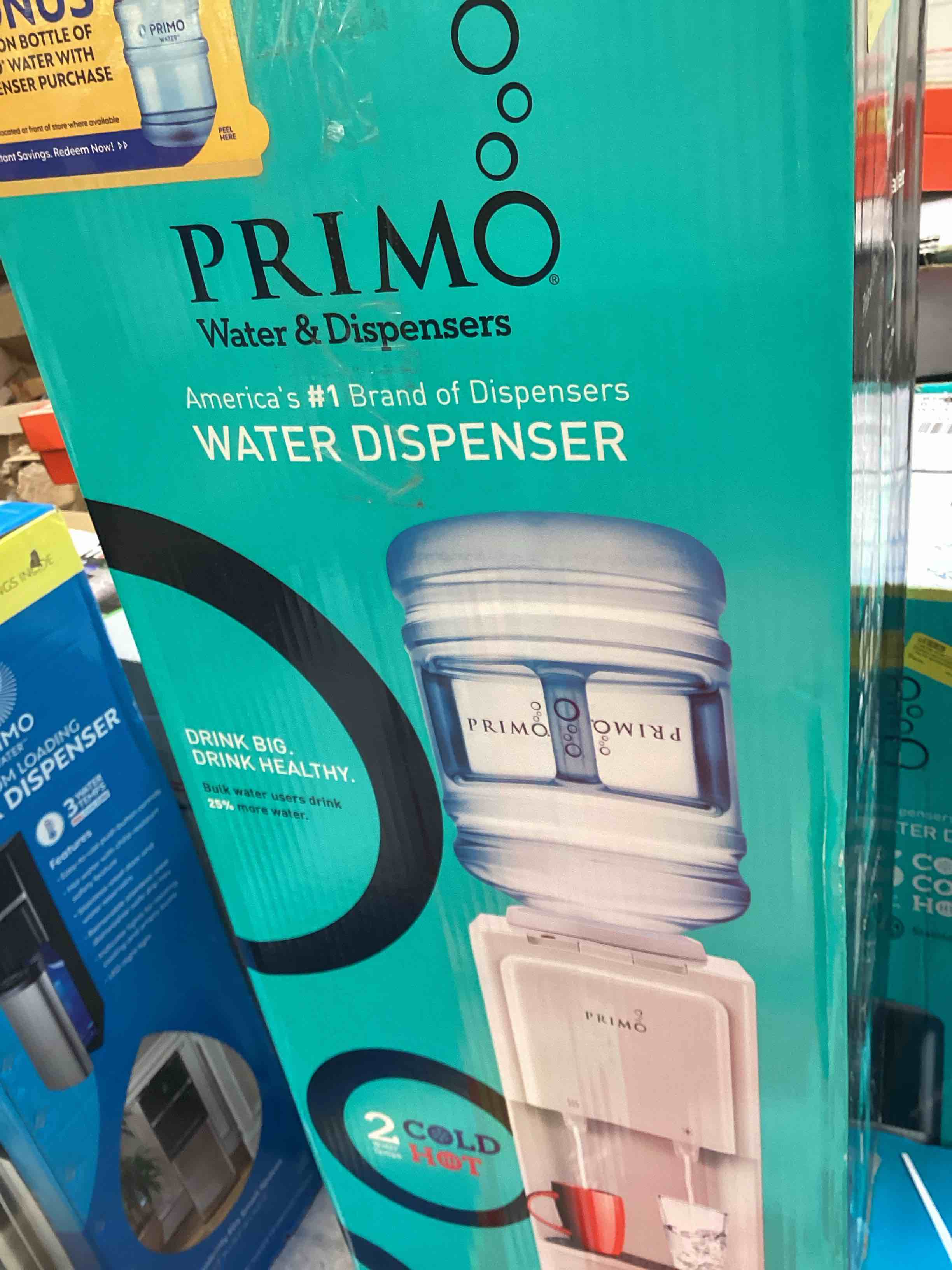 Primo Bottom Loading Water Dispenser, 3 Temp (Hot-Cool-Cold) Water Dispenser for 5 Gallon Bottle w/Child-Resistant Safety Feature [Bright Stainless Door]