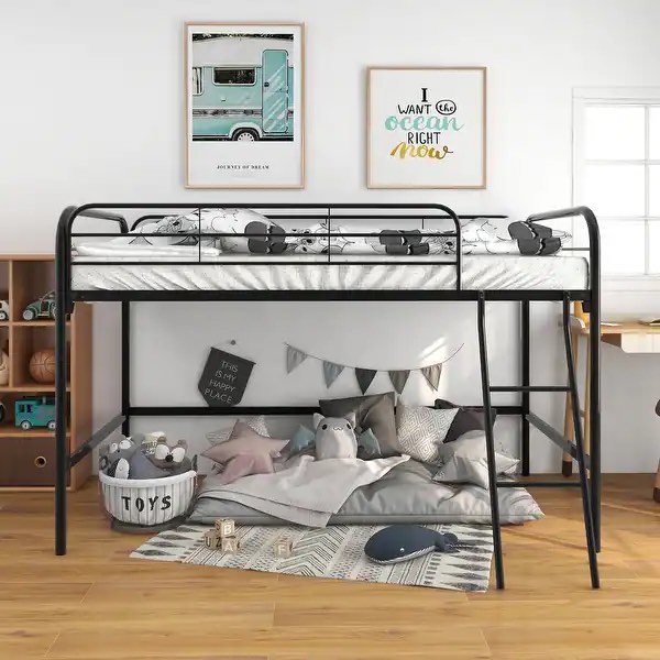 Metal loft bed frame (incomplet only one box )