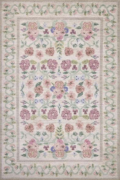 Loloi Rifle Paper Co. Rosa Collection RSA-01 - Ivory Area Rug