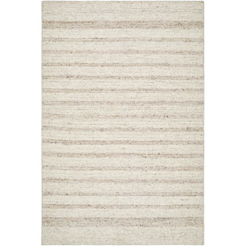 Striped Hand Tufted Wool Area Rug in Brown