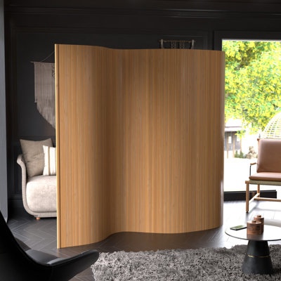 Siena rolling bamboo room divider 