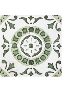 Achim Retro Self Adhesive Vinyl Floor Tile - 20 Tiles/20 Sq. ft. 12 x 12 Green Medallion