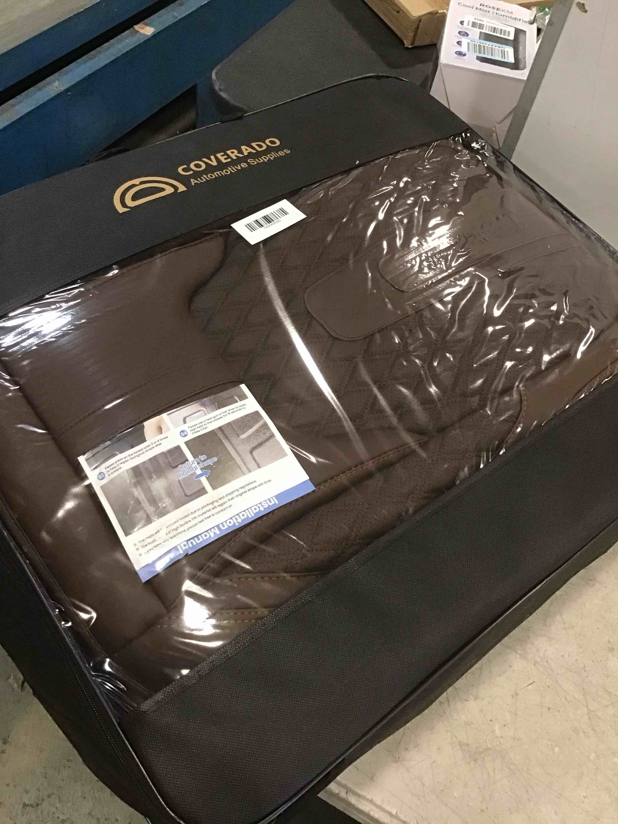 Coverado Car Seat Covers Full Set, Pink Seat Covers, Waterproof Car Seat Cover with Lumbar Support, Car Seat Cushion Protector, Car Seat Covers Front Seats Universal Fit Most Cars Red Line Coffee FullSet