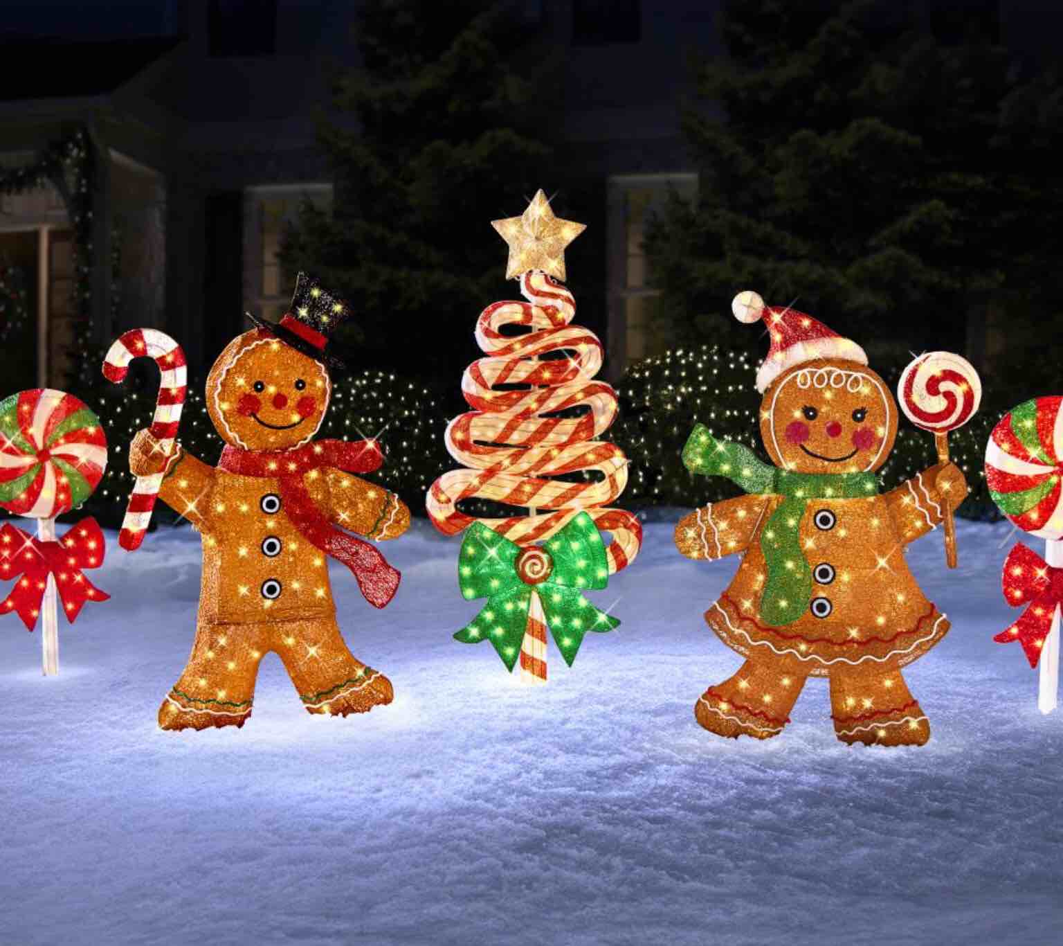 the 4' twinkling gingerbread man