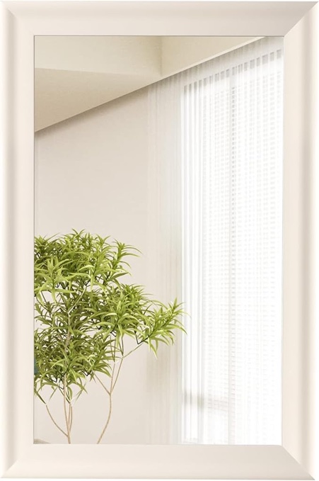 CULER Rustic Wood Wall Mirror for Bathroom,Rectangle 20 x 30 inch Hanging Vanity Black Mirrors with Wooden Frame for Living Room,Bedroom,Entryway(Dark Walnut)