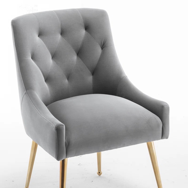 Mayreli Tufted Velvet Side Chair Dining Chair set of 2