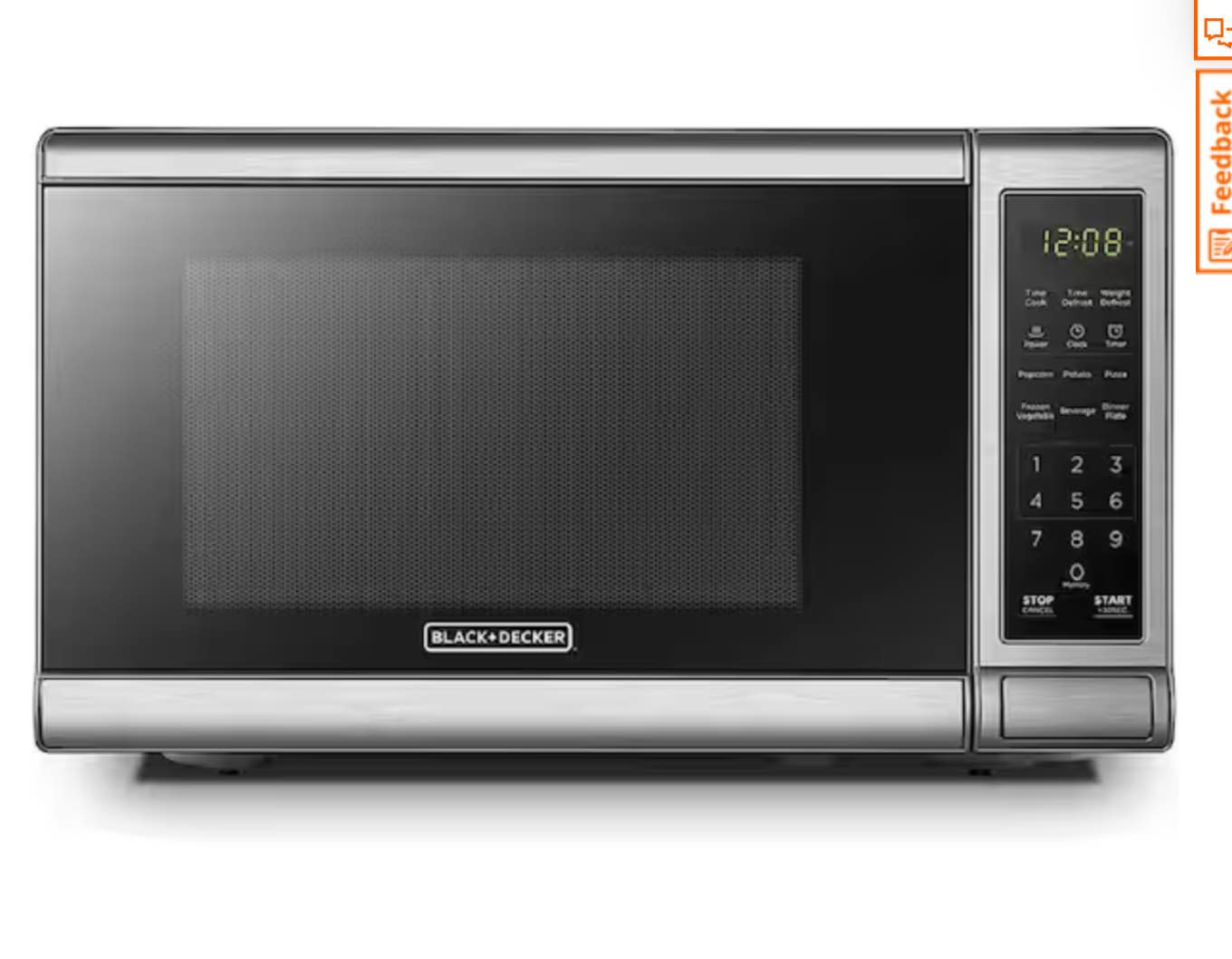 BLACK+ DECKER Microwave 1100 Watts, 1.6 Cu. Ft. - Microwave Oven With LED Lighting and Child Lock - Perfect for Apartments and Dorms - Easy Clean Stainless Steel