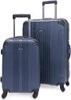 Kenneth Cole REACTION Out Of Bounds Lightweight Durable Hardshell 4-Wheel Spinner Cabin Size Travel Suitcase, Naval, 2-Piece Set (20" & 28")