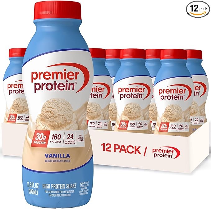 (best by 25/feb/2026) premier protein shake, vanilla, 30g protein, no added sugar, 24 vitamins & minerals to support immune health, 11.5 fl oz, 12 pack (packaging may vary)