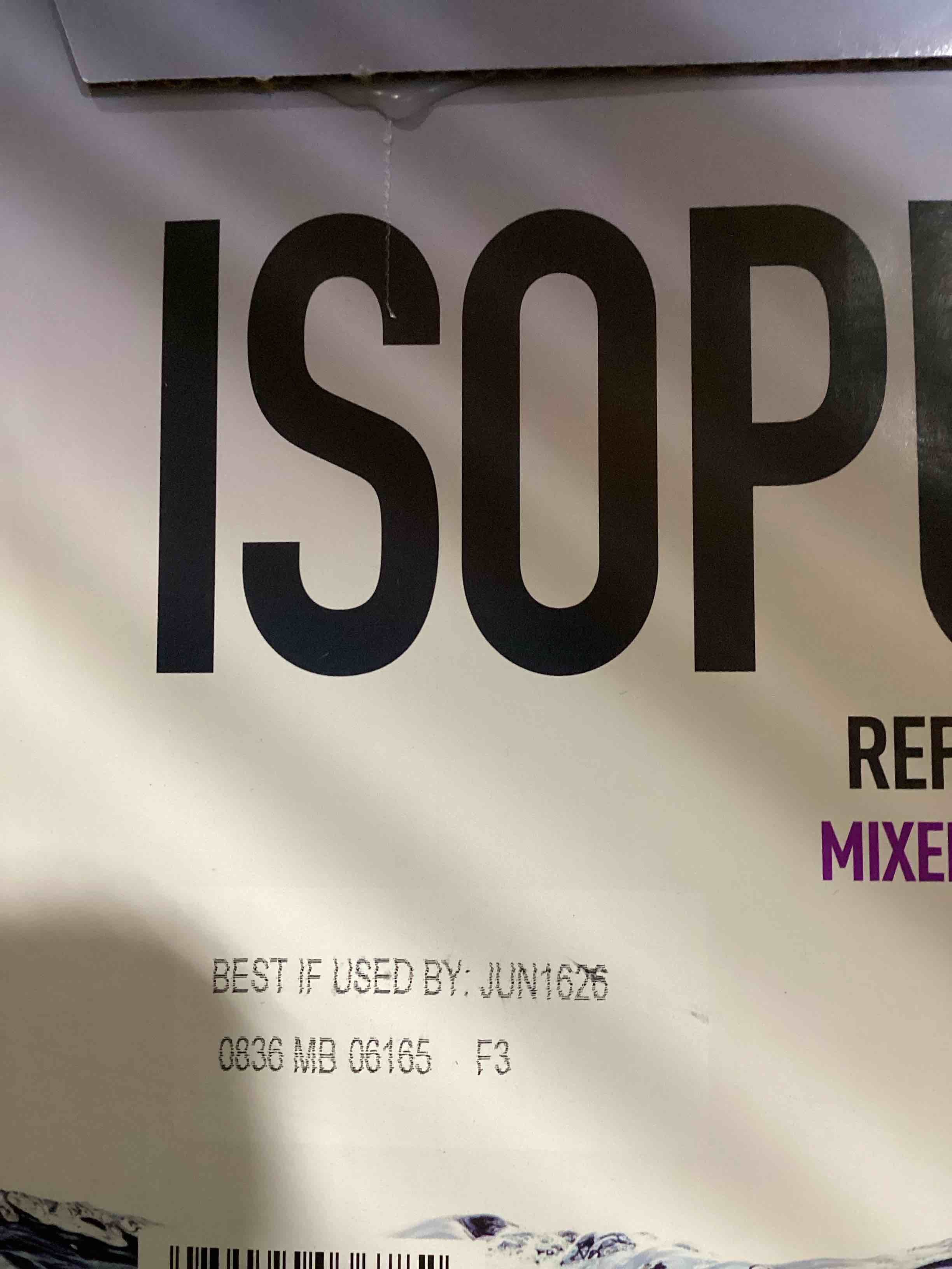 Condition photo showing Good Condition for isopure mixed berry protein water 12- 20 fl oz bottles ( bb june 2026)