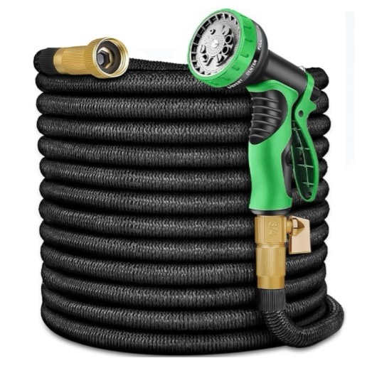 Condition photo showing Good Condition for  expandable garden hose, lightweight flexible water hose with durable collapsible latex core and solid brass fittings, hose