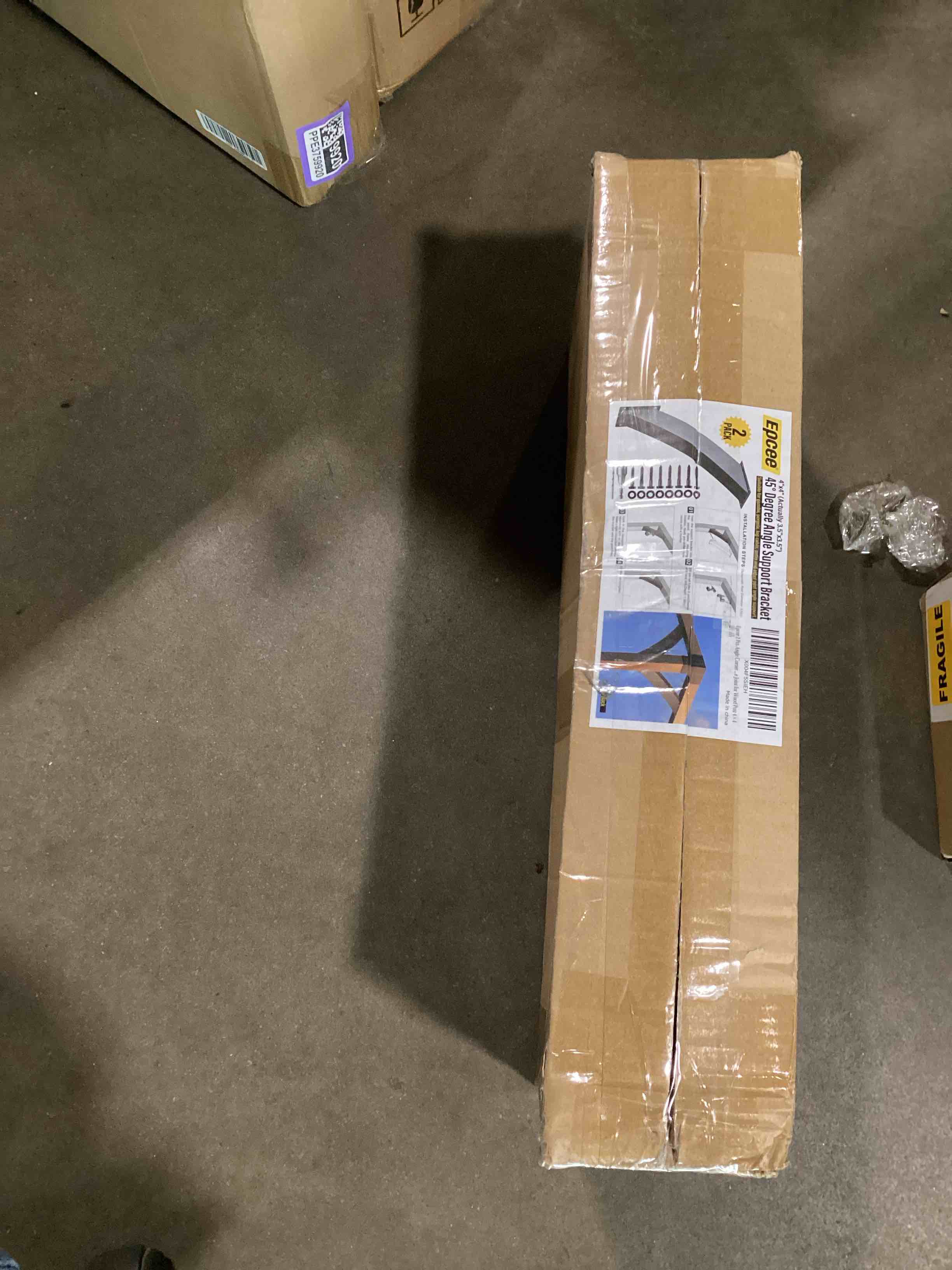 Condition photo showing Good Condition for heavy duty 45 degree angle support bracket wood beam support hardware degree post bracket for gazebos pagola porches