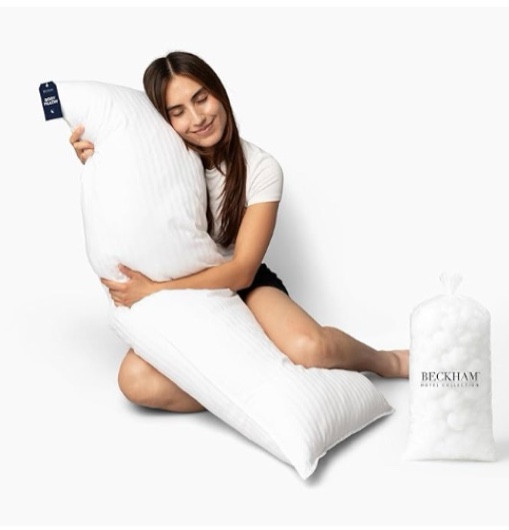 Condition photo showing Good Condition for beckham hotel collection customizable body pillow with soft extra fill – cotton shell & soft down alternative fill – 20"x54" - body pillow insert for sleeping & reading - long pillow for side sleepers