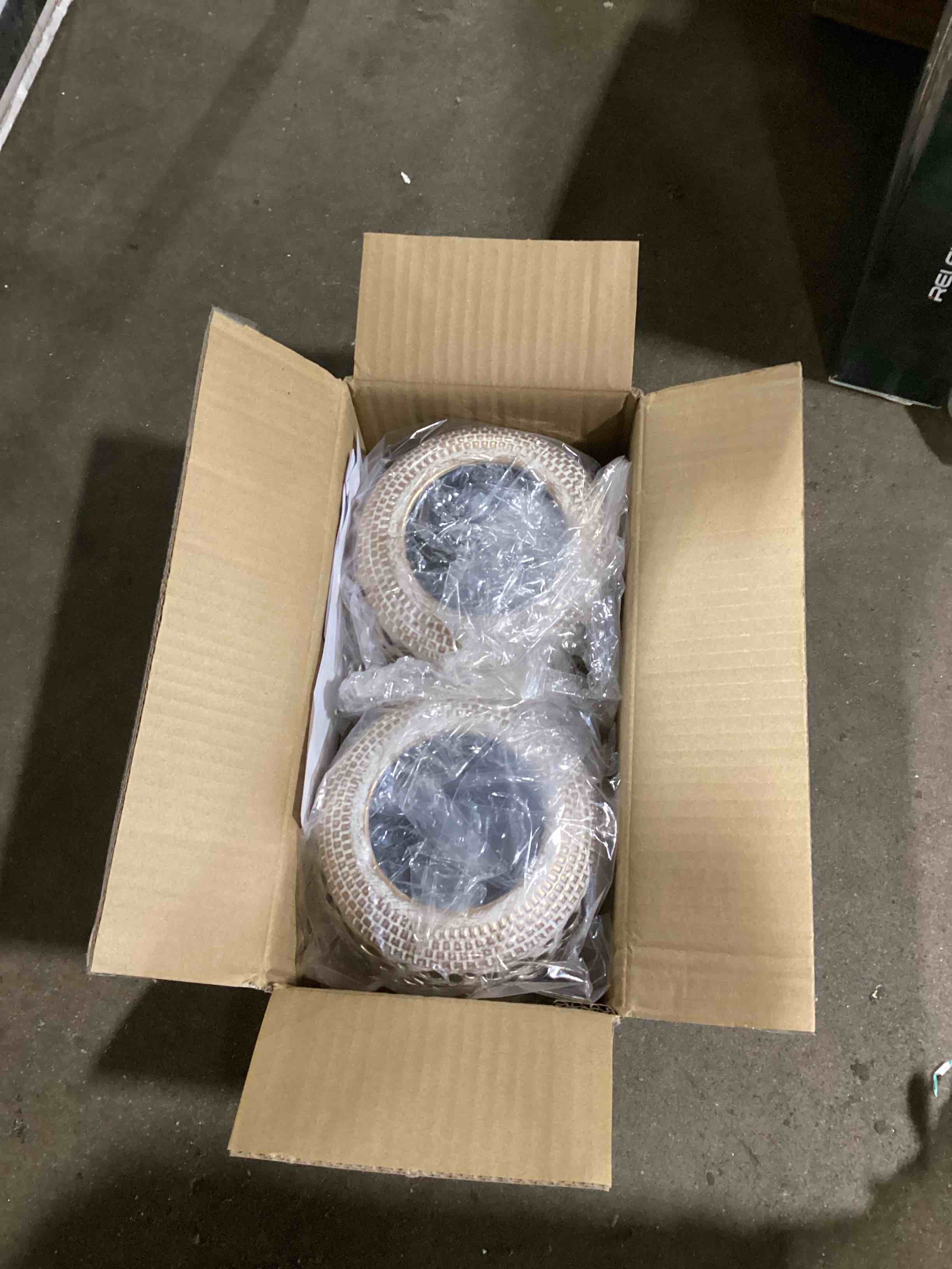 Condition photo showing Good Condition for solar table lanterns outdoor waterproof: 2 pack led lamps for patio - white hollow-out metal retro solar light decor gift for women mom mothers day yard garden balcony indoor desk tabletop decorations white 2 pack