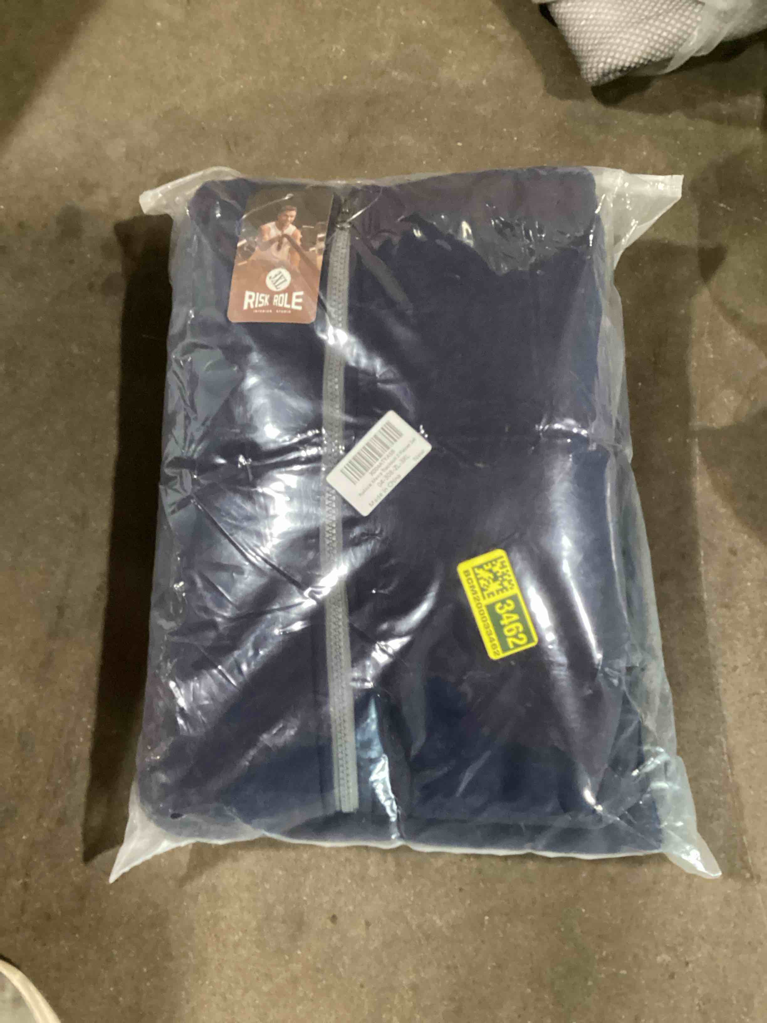 Condition photo showing Good Condition for riskrole men's tracksuit 2 pieces set zip up hoodie sweatsuits athletic jogging suit set casual outfit with pockets 3x-large navy-grey