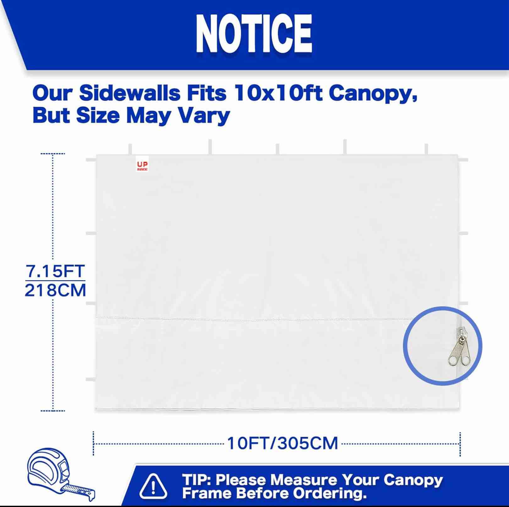 Condition photo showing Good Condition for fanpat instant canopy tent sidewalls for 10x10 pop up canopy 210d waterproof,4 piece sidewalls, with doors,white(4pcs sidewalls only, canopy tent not included) white 10x10ft 4pcs