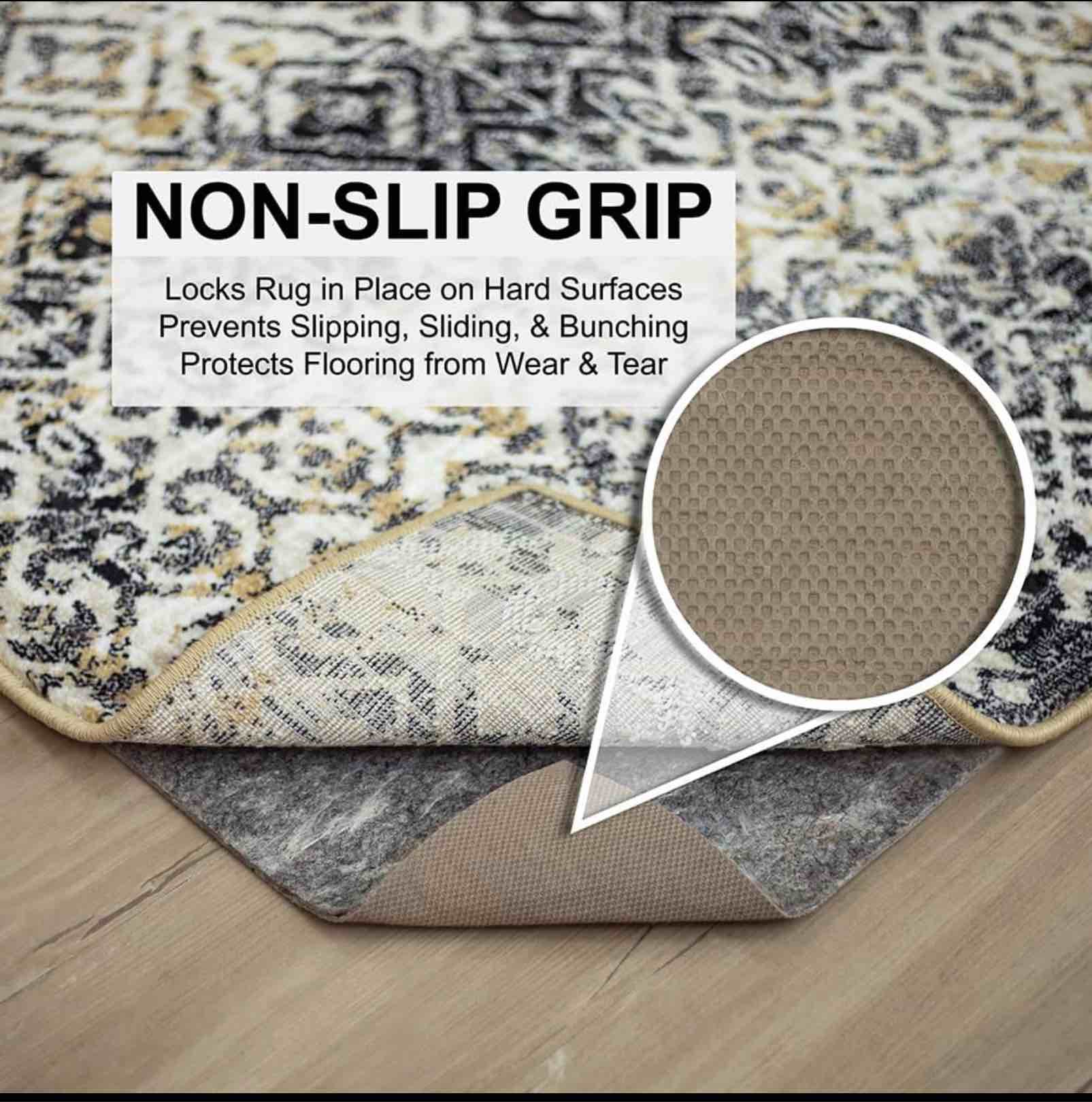 Condition photo showing Good Condition for mohawk home non slip rug pad 3' x 5' + dual surface cushion for hardwood, carpet, tile floors, made in usa dual surface rug pad 3' x 5'
