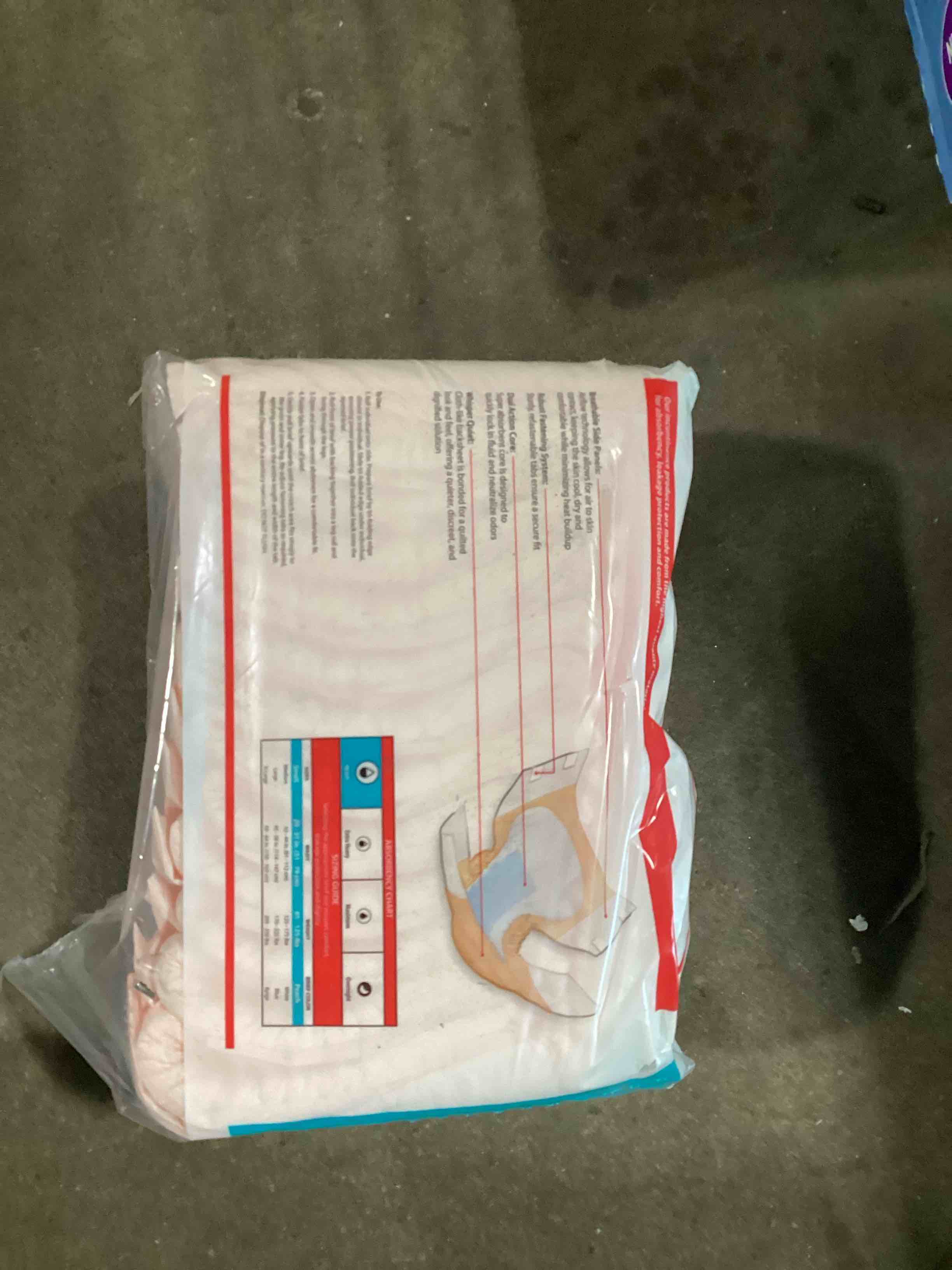 Condition photo showing Good Condition for cardinal health™ wings™ plus quilted briefs with breatheeasy™ technology, heavy absorbency, small, adult briefs, disposable incontinence diapers with refastenable tabs – 12 pack