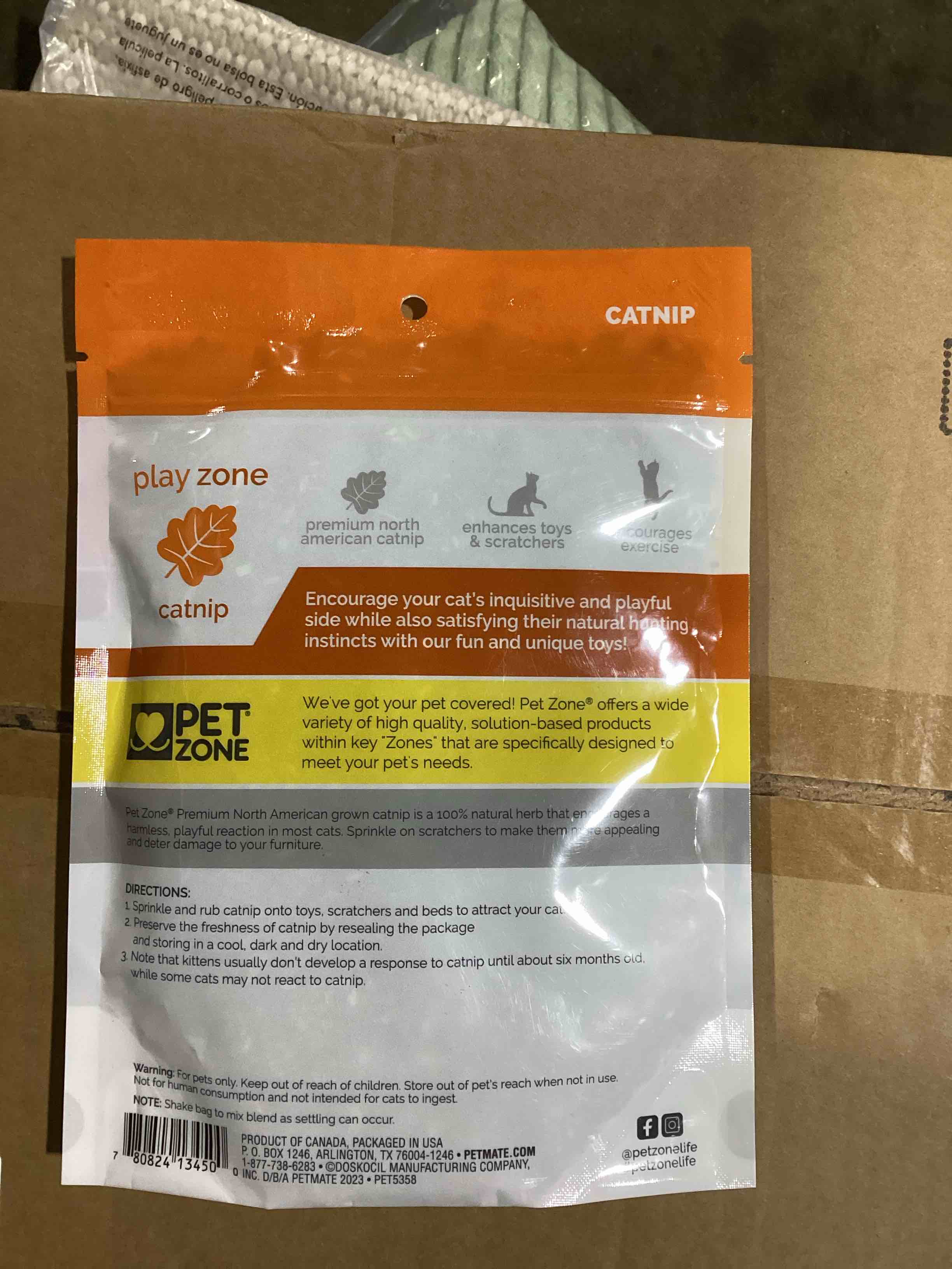 Condition photo showing Good Condition for 1.25 oz pet zone natural catnip cat 