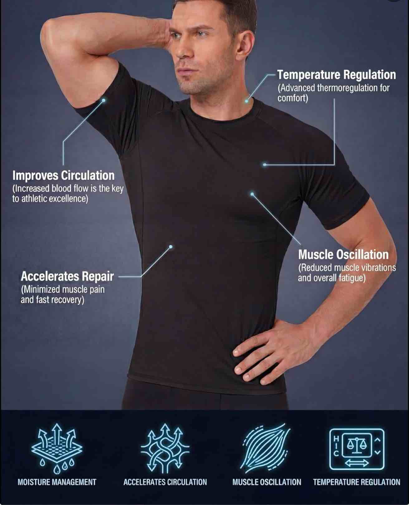 Condition photo showing Good Condition for telaleo men's compression shirt short sleeve athletic baselayer sports t shirts workout tops