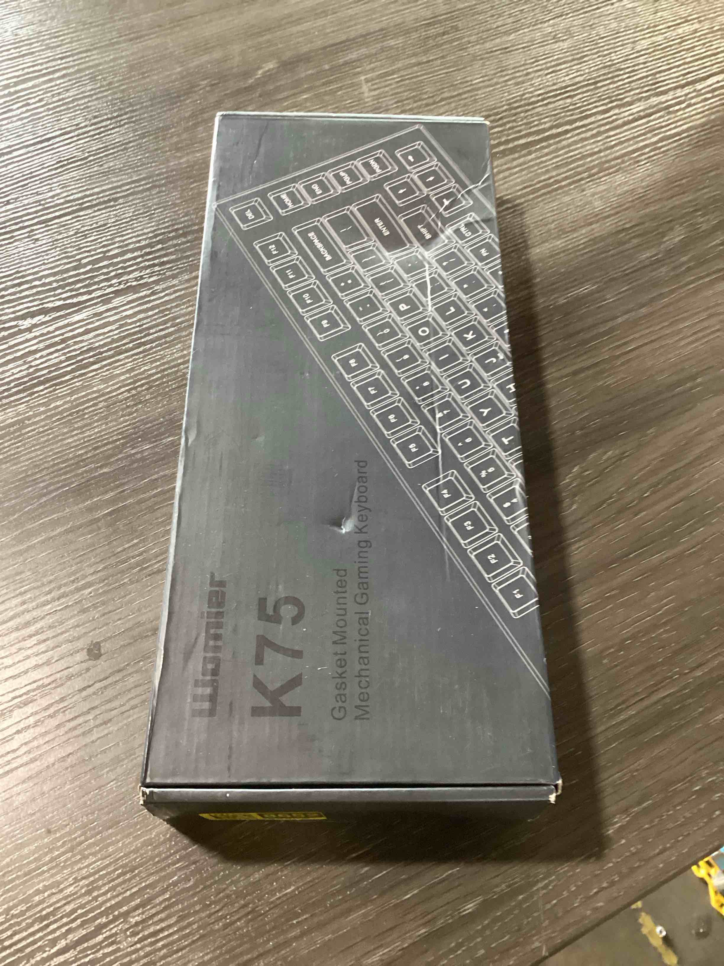 Condition photo showing Good Condition for womier 75% percent keyboard, gasket mount mechanical gaming keyboard, 82 keys wired custom key board rgb clear hot swappable pre-lubed switch for mac/win (k75 white)