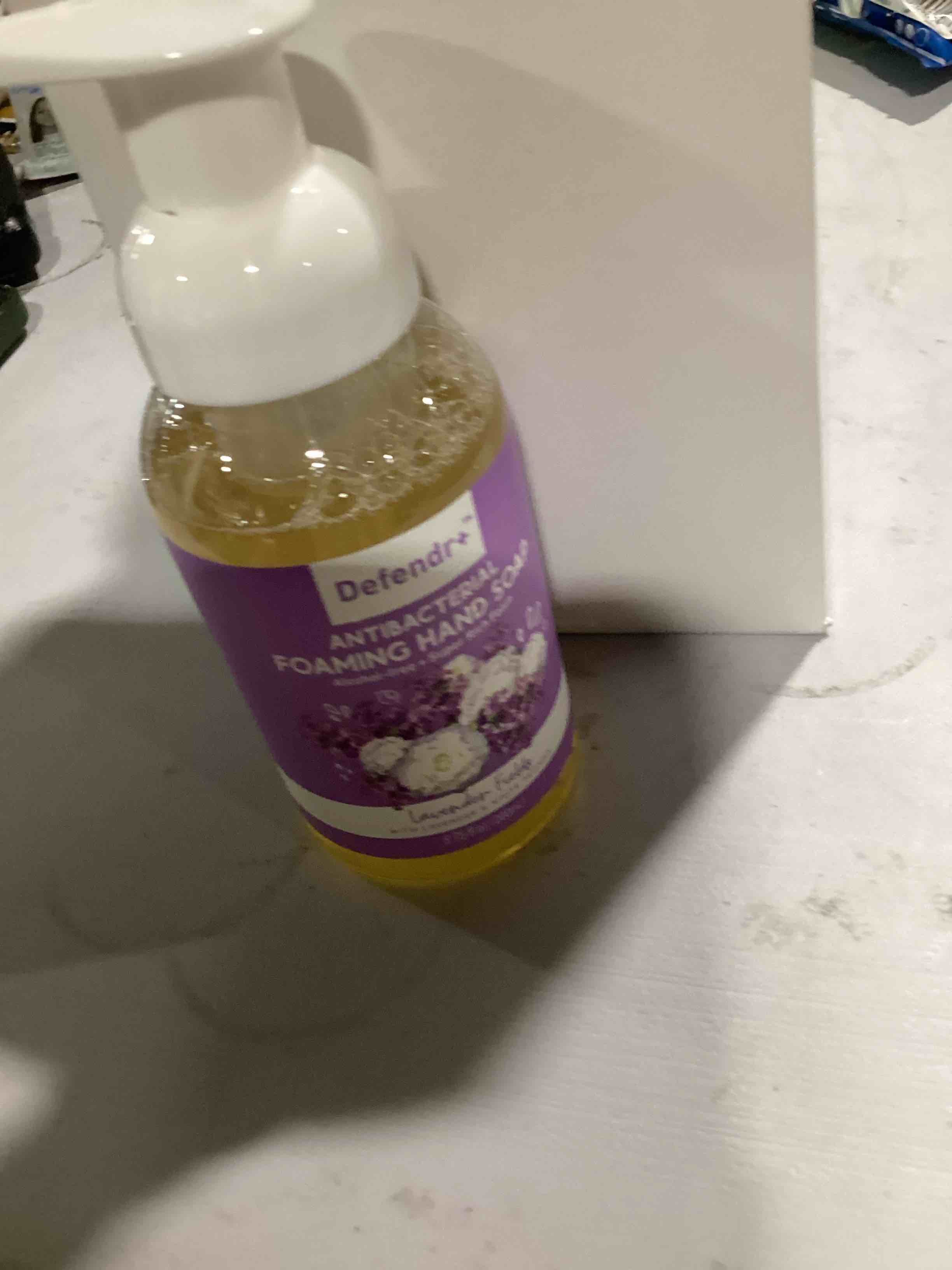 Condition photo showing Good Condition for defendr antibacterial foaming hand soap lavender fields 4 bottle set 