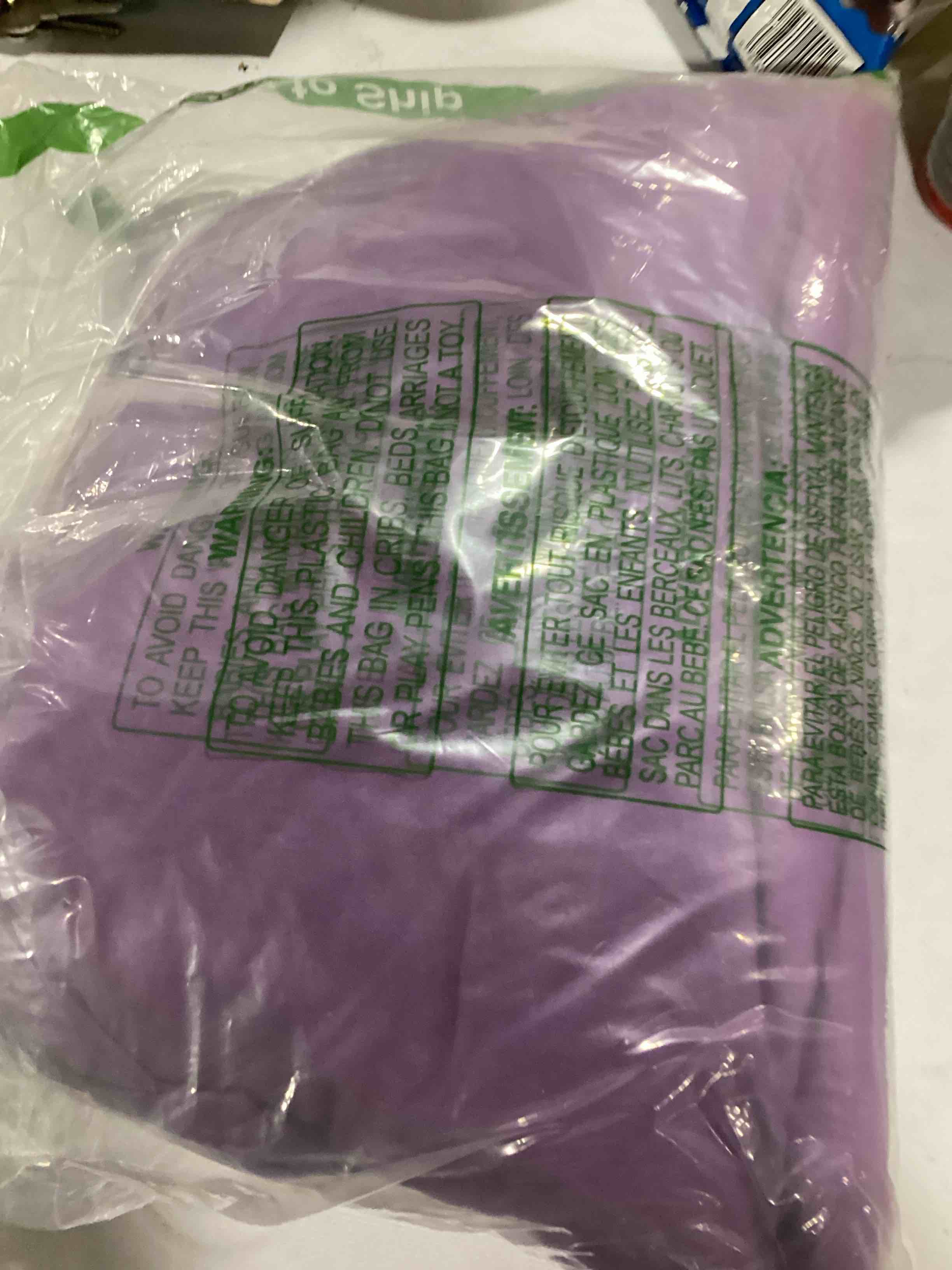 Condition photo showing As Is for oeko tex fitted full mattress sheet purple  