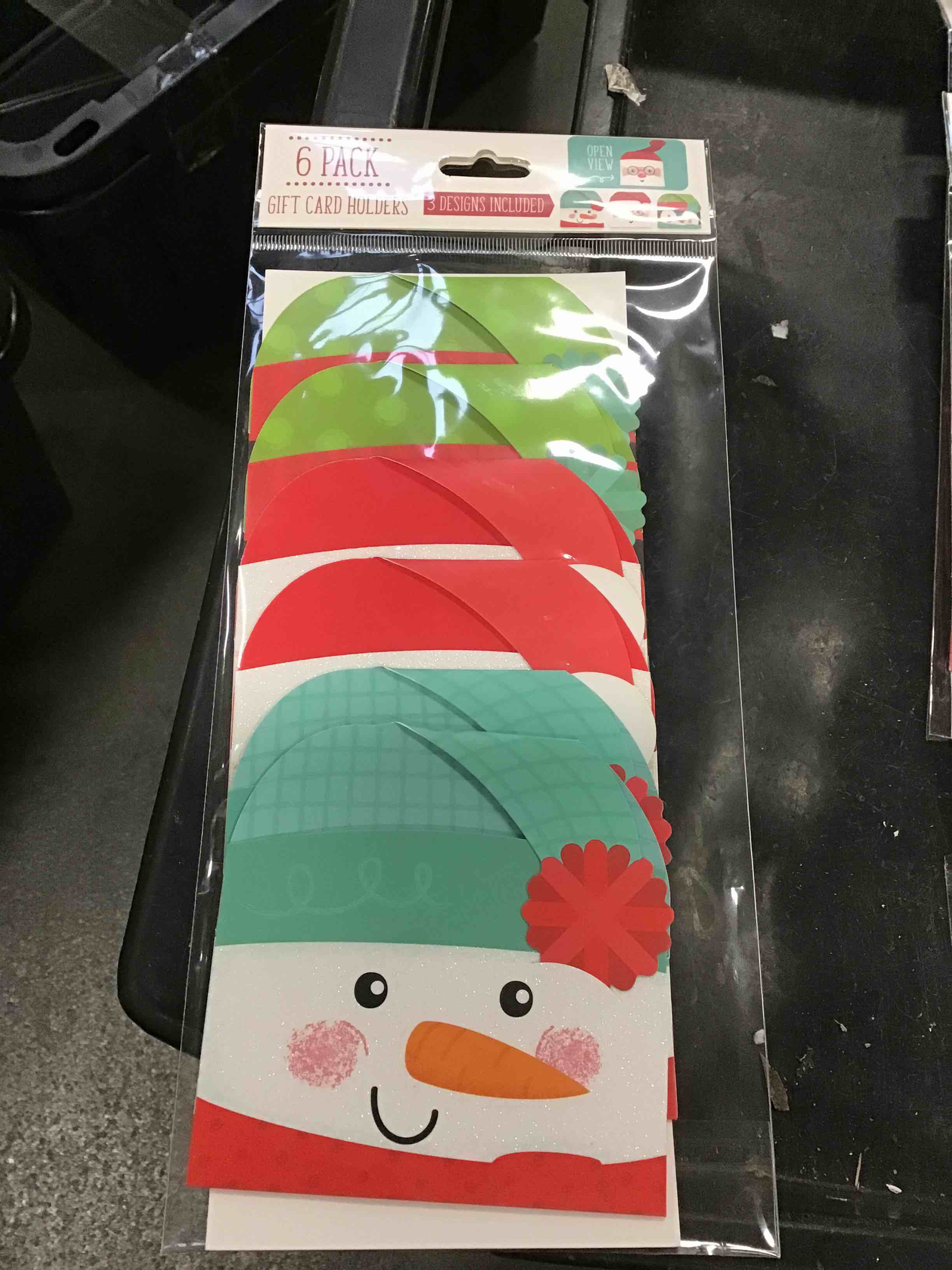 Gift Card Holders (3 Designs included) 6 Pack 