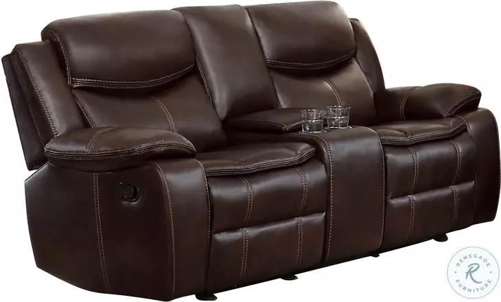 ( Similar) ( incomplete)Kolbee Upholstered Tufted LAF Motion Loveseat With Console Brown