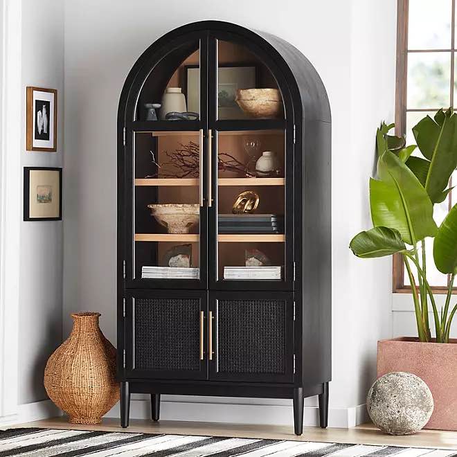 Member's Mark Enzo Storage Cabinet With Rattan Cabinet Doors