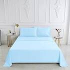 100% Cotton 400TC Cool & Crisp Sheet Set Color: Light Blue, Size: Full Sheet Set with 2 Pillowcases
